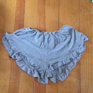 Grey ruffle Brandy shorts